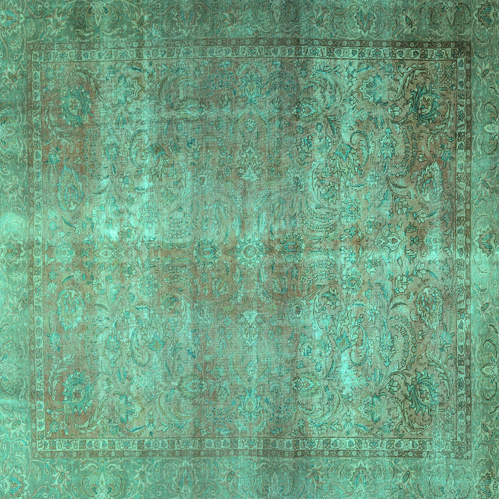 Square Persian Turquoise Traditional Rug, tr3274turq