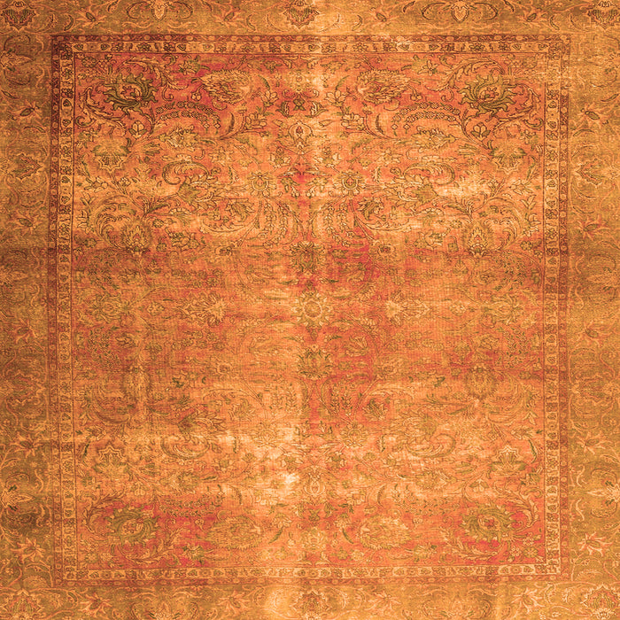 Serging Thickness of Persian Orange Traditional Rug, tr3274org