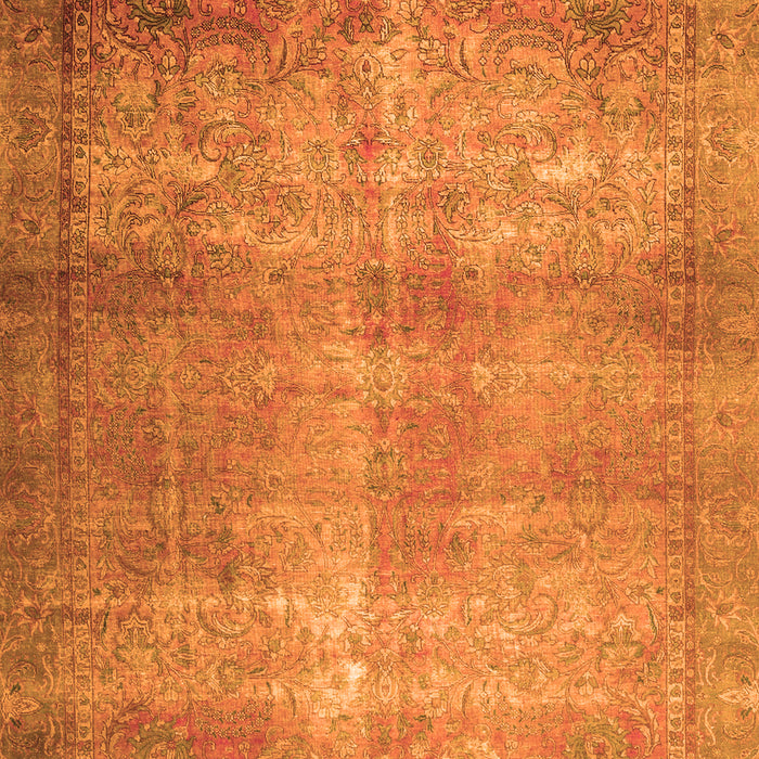 Serging Thickness of Machine Washable Persian Orange Traditional Area Rugs, wshtr3274org
