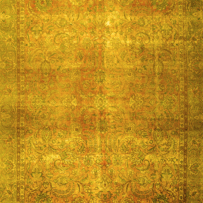 Machine Washable Persian Yellow Traditional Rug, wshtr3274yw