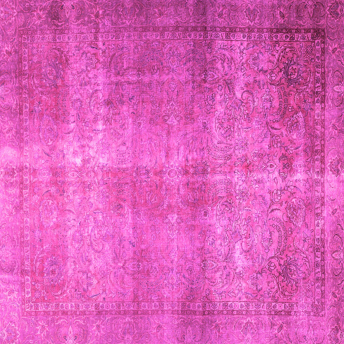 Square Machine Washable Persian Pink Traditional Rug, wshtr3274pnk