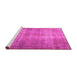 Sideview of Machine Washable Persian Pink Traditional Rug, wshtr3274pnk