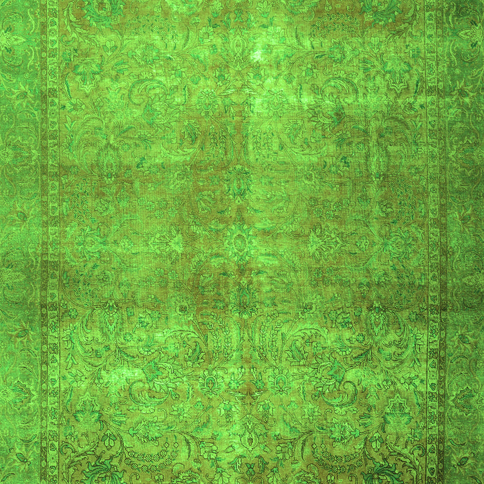 Serging Thickness of Machine Washable Persian Green Traditional Area Rugs, wshtr3274grn