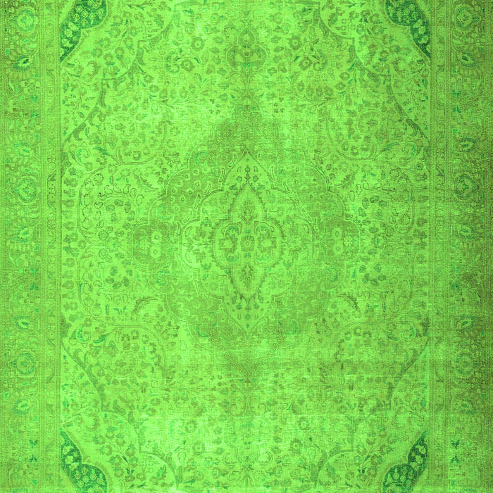 Serging Thickness of Machine Washable Persian Green Traditional Area Rugs, wshtr3275grn