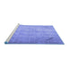 Sideview of Machine Washable Persian Blue Traditional Rug, wshtr3275blu