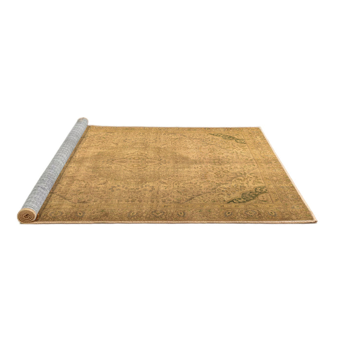 Sideview of Machine Washable Persian Brown Traditional Rug, wshtr3275brn