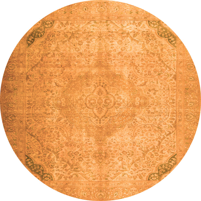 Square Persian Orange Traditional Rug, tr3275org