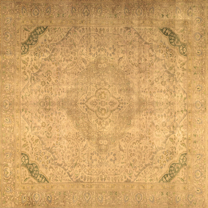 Square Persian Brown Traditional Rug, tr3275brn