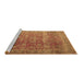 Sideview of Machine Washable Persian Brown Traditional Rug, wshtr3276brn