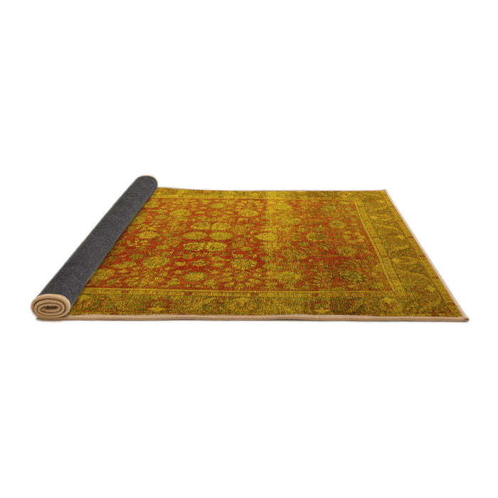Sideview of Persian Yellow Traditional Rug, tr3276yw