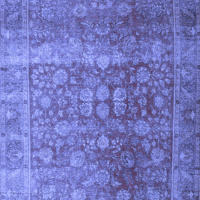 Machine Washable Persian Blue Traditional Rug, wshtr3276blu