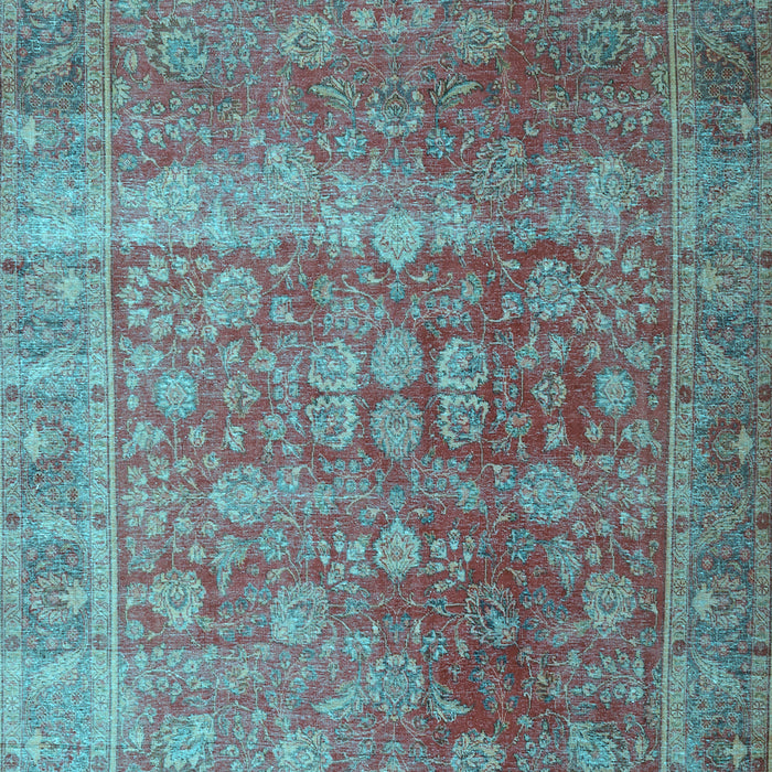 Machine Washable Persian Light Blue Traditional Rug, wshtr3276lblu