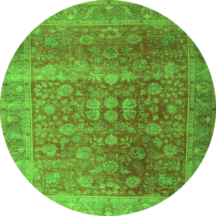 Machine Washable Persian Green Traditional Area Rugs, wshtr3276grn