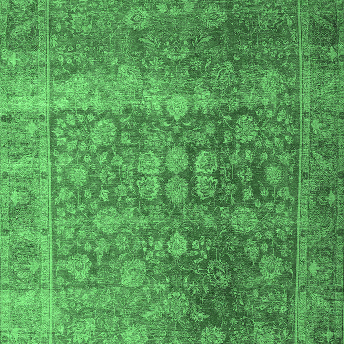 Machine Washable Persian Emerald Green Traditional Area Rugs, wshtr3276emgrn