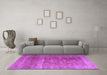 Machine Washable Persian Purple Traditional Area Rugs in a Living Room, wshtr3276pur