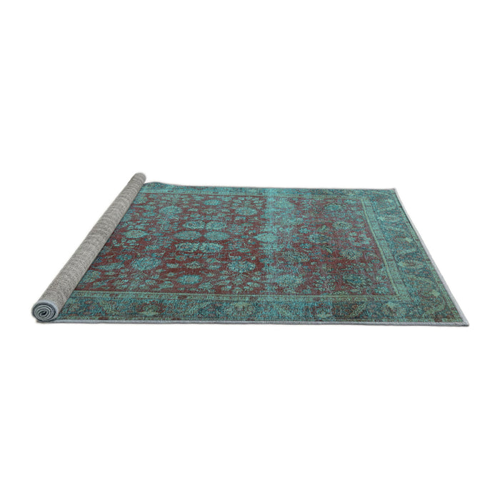 Sideview of Machine Washable Persian Light Blue Traditional Rug, wshtr3276lblu