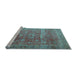 Sideview of Machine Washable Persian Light Blue Traditional Rug, wshtr3276lblu