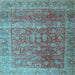 Square Persian Light Blue Traditional Rug, tr3276lblu