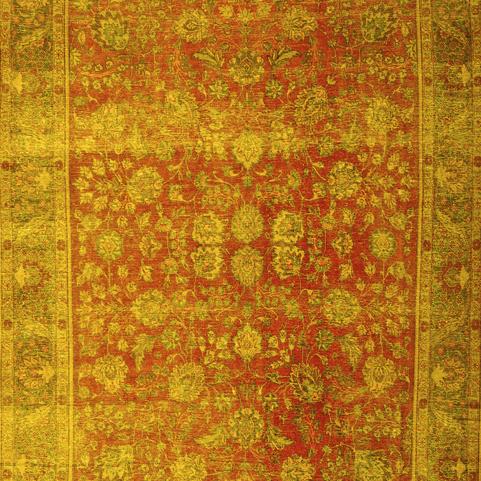 Machine Washable Persian Yellow Traditional Rug, wshtr3276yw