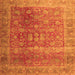 Serging Thickness of Persian Orange Traditional Rug, tr3276org