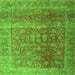 Serging Thickness of Persian Green Traditional Rug, tr3276grn