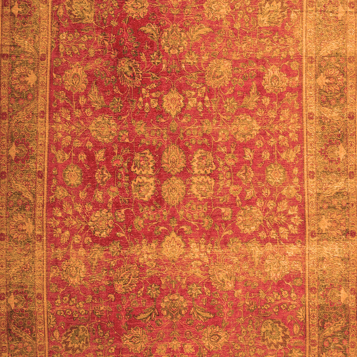 Serging Thickness of Machine Washable Persian Orange Traditional Area Rugs, wshtr3276org