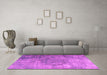 Machine Washable Persian Pink Bohemian Rug in a Living Room, wshtr3277pnk