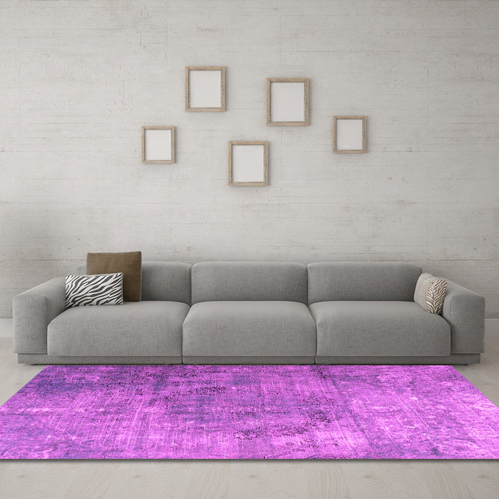 Machine Washable Persian Pink Bohemian Rug in a Living Room, wshtr3277pnk