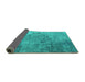 Sideview of Persian Turquoise Bohemian Rug, tr3277turq