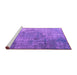 Sideview of Machine Washable Persian Purple Bohemian Area Rugs, wshtr3277pur