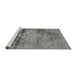 Sideview of Machine Washable Traditional Gray Rug, wshtr3278