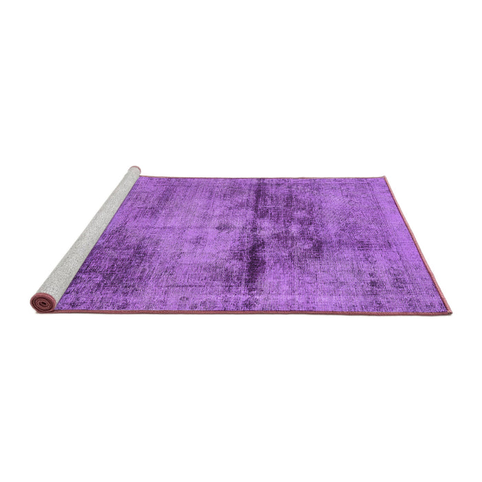 Sideview of Machine Washable Persian Purple Traditional Area Rugs, wshtr3278pur