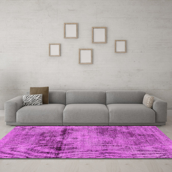Machine Washable Persian Pink Traditional Rug in a Living Room, wshtr3278pnk