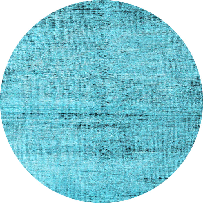 Round Machine Washable Persian Light Blue Traditional Rug, wshtr3279lblu