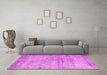 Machine Washable Persian Pink Traditional Rug in a Living Room, wshtr3279pnk