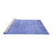 Sideview of Machine Washable Persian Blue Traditional Rug, wshtr3279blu