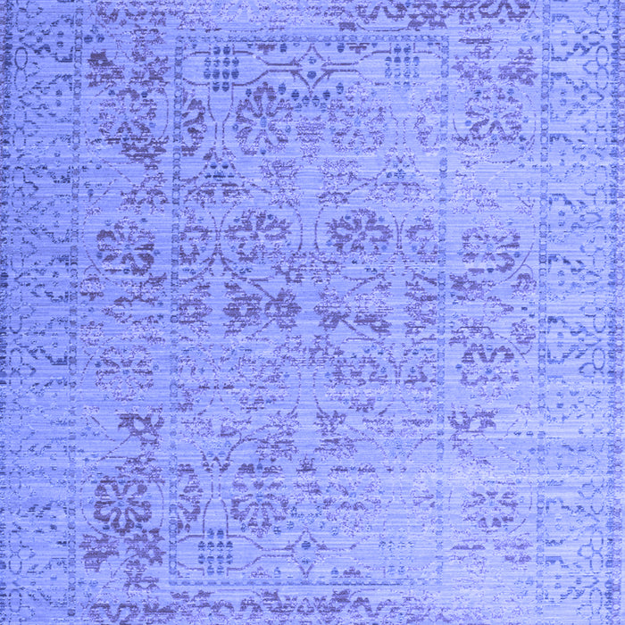 Machine Washable Persian Blue Traditional Rug, wshtr327blu