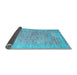 Sideview of Persian Light Blue Traditional Rug, tr327lblu