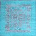 Square Persian Light Blue Traditional Rug, tr327lblu