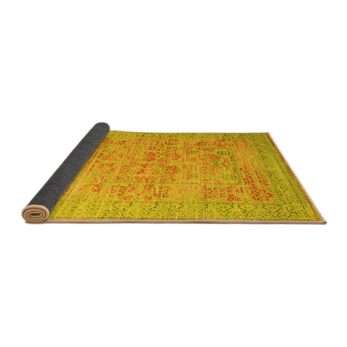 Sideview of Persian Yellow Traditional Rug, tr327yw