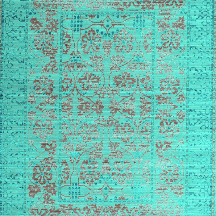 Machine Washable Persian Turquoise Traditional Area Rugs, wshtr327turq