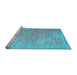 Sideview of Machine Washable Persian Light Blue Traditional Rug, wshtr327lblu