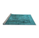 Sideview of Machine Washable Persian Light Blue Traditional Rug, wshtr3280lblu