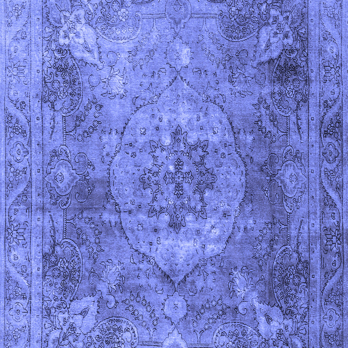Machine Washable Persian Blue Traditional Rug, wshtr3280blu
