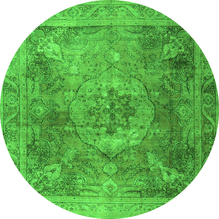 Square Persian Green Traditional Rug, tr3280grn