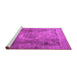 Sideview of Machine Washable Persian Pink Traditional Rug, wshtr3280pnk