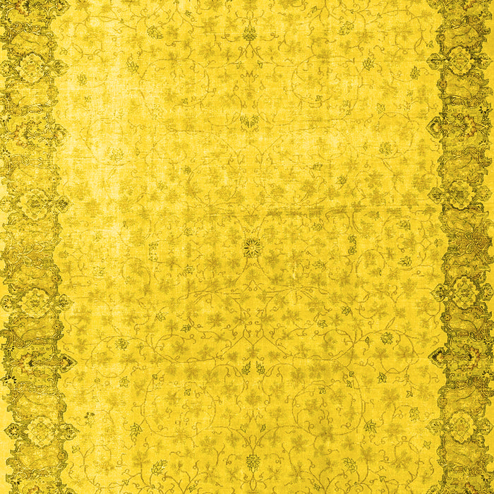 Machine Washable Persian Yellow Traditional Rug, wshtr3281yw