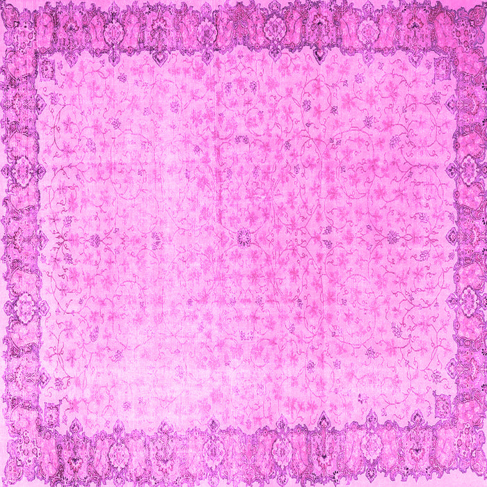 Square Persian Pink Traditional Rug, tr3281pnk