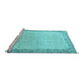 Sideview of Machine Washable Persian Light Blue Traditional Rug, wshtr3281lblu