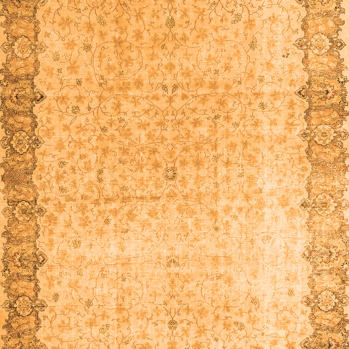 Serging Thickness of Machine Washable Persian Orange Traditional Area Rugs, wshtr3281org